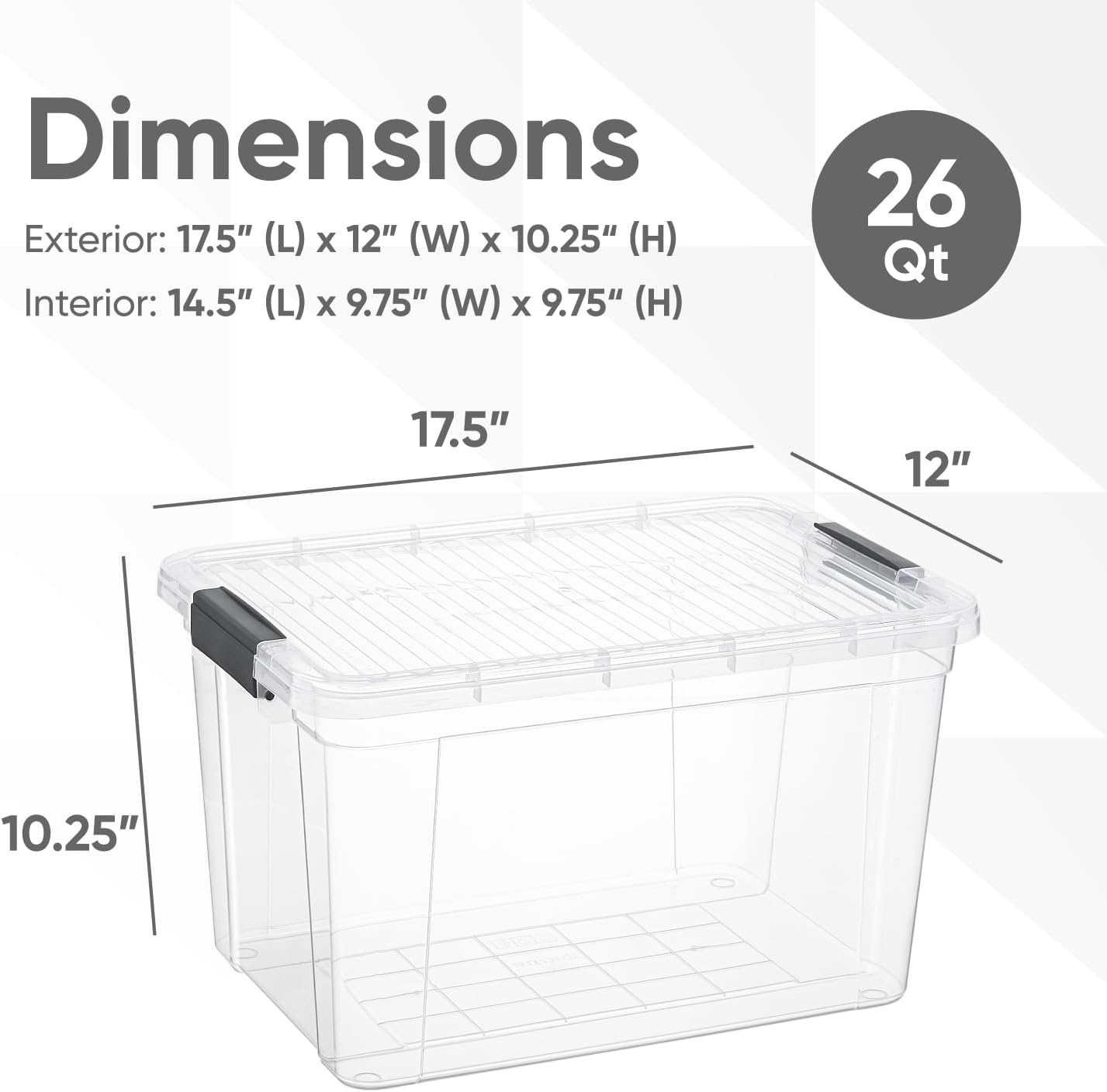 ✨ Clear Storage Bin Set 🏠📦 | Stackable Space Saver 🌟🧺