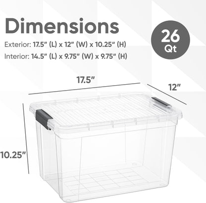 ✨ Clear Storage Bin Set 🏠📦 | Stackable Space Saver 🌟🧺