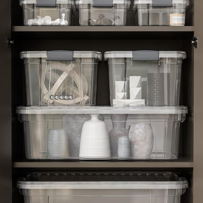 ✨ Clear Storage Bin Set 🏠📦 | Stackable Space Saver 🌟🧺