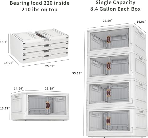 ✨Foldable Storage Box 🏠🧸 – Stackable & Collapsible 🌈🪄