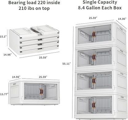✨Foldable Storage Box 🏠🧸 – Stackable & Collapsible 🌈🪄
