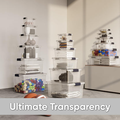 ✨ Clear Storage Bin Set 🏠📦 | Stackable Space Saver 🌟🧺