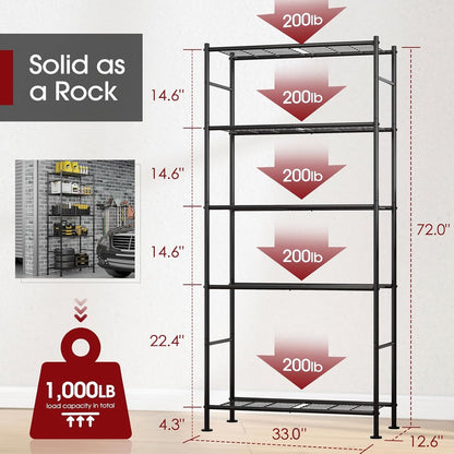 🏡 Multi-Layer Storage Shelf ✨ Space Organizer Rack 📦