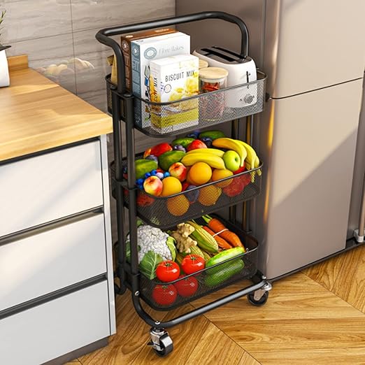 🛒✨ Rolling Storage Cart 🏠🌿 | Mobile Organizer 🚪📦💫