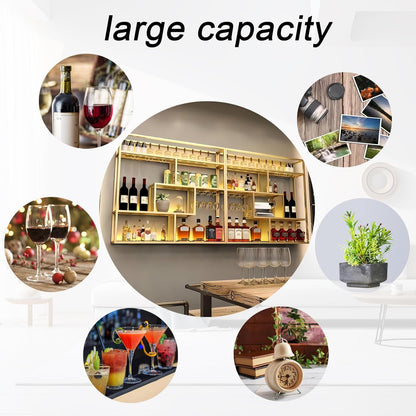 🍷 Industrial Wall Bottle Rack 🏠✨ – Floating Display Magic 🌟🪄