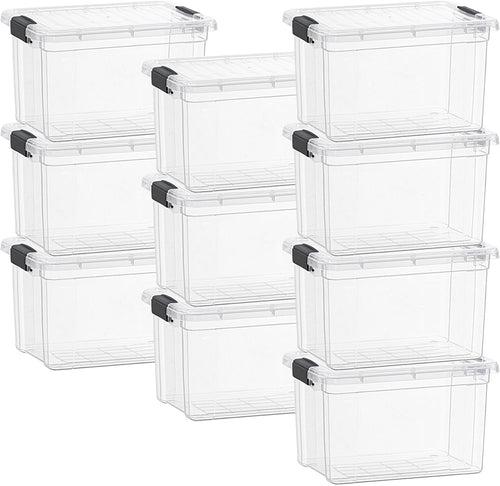 ✨ Clear Storage Bin Set 🏠📦 | Stackable Space Saver 🌟🧺