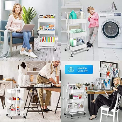 🛒✨ Rolling Storage Cart 🏠🌿 | Mobile Organizer 🚪📦💫