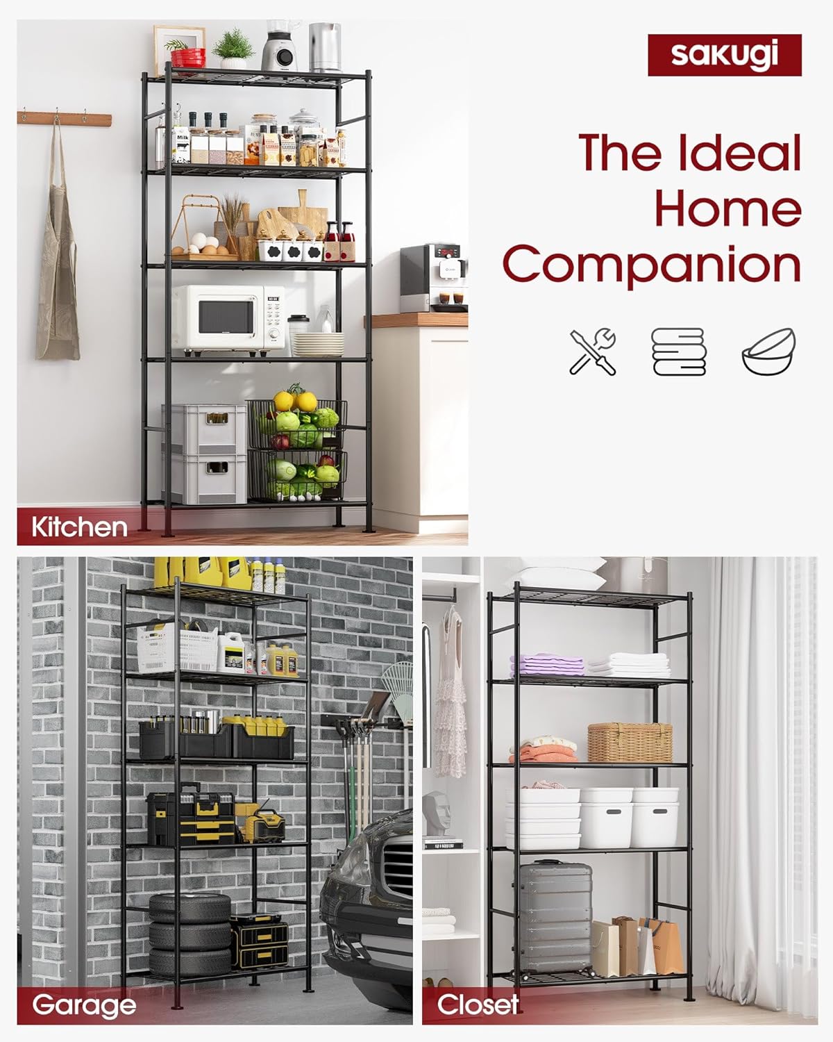 🏡 Multi-Layer Storage Shelf ✨ Space Organizer Rack 📦
