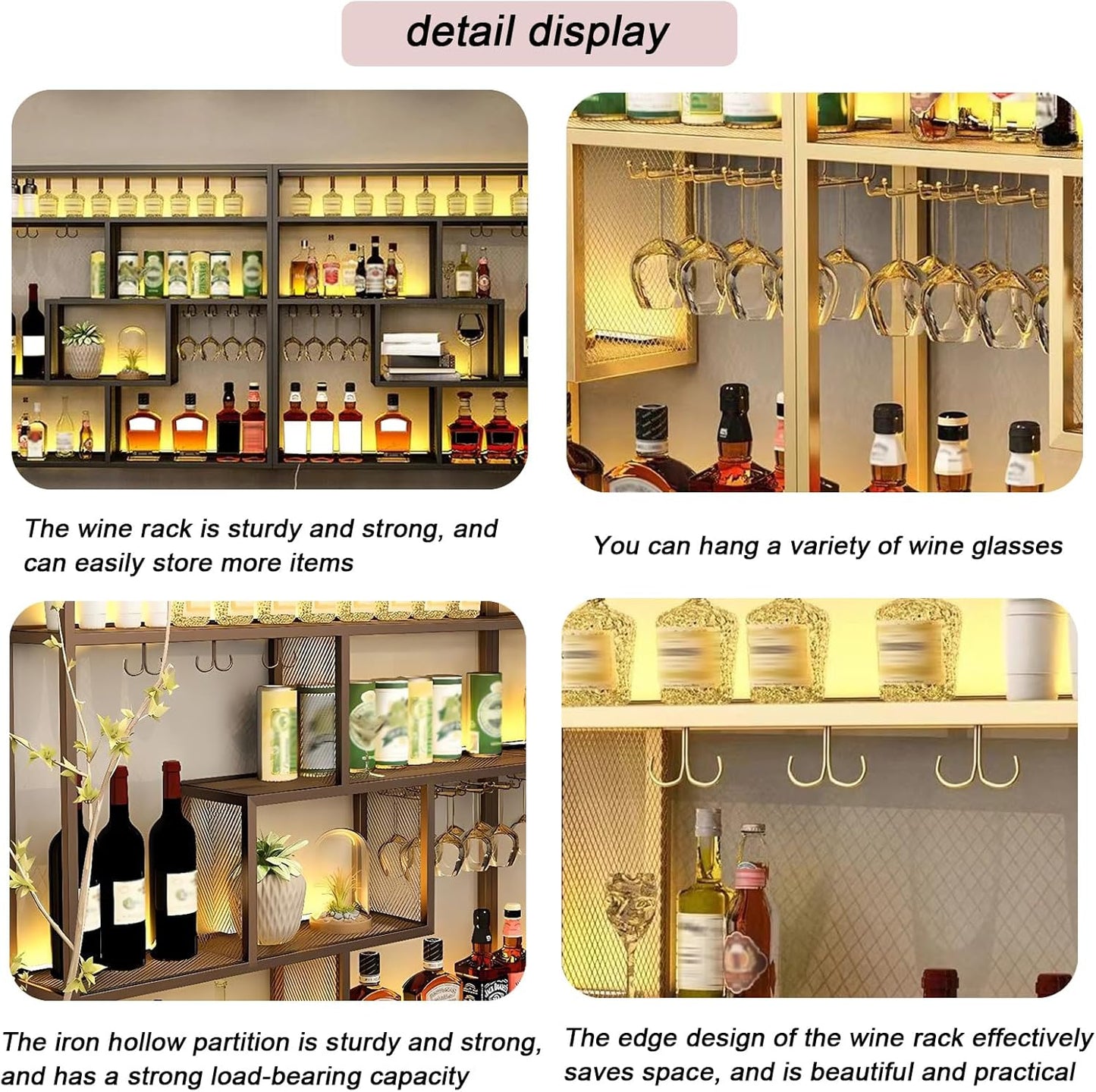 🍷 Industrial Wall Bottle Rack 🏠✨ – Floating Display Magic 🌟🪄
