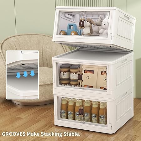 ✨Foldable Storage Box 🏠🧸 – Stackable & Collapsible 🌈🪄