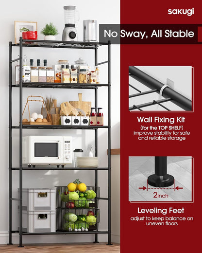 🏡 Multi-Layer Storage Shelf ✨ Space Organizer Rack 📦
