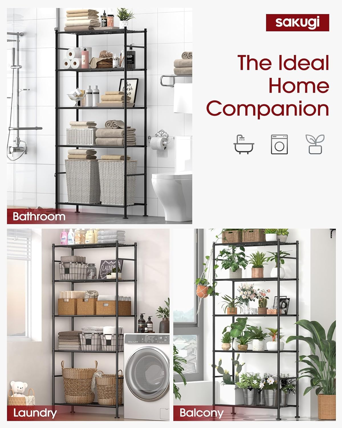🏡 Multi-Layer Storage Shelf ✨ Space Organizer Rack 📦