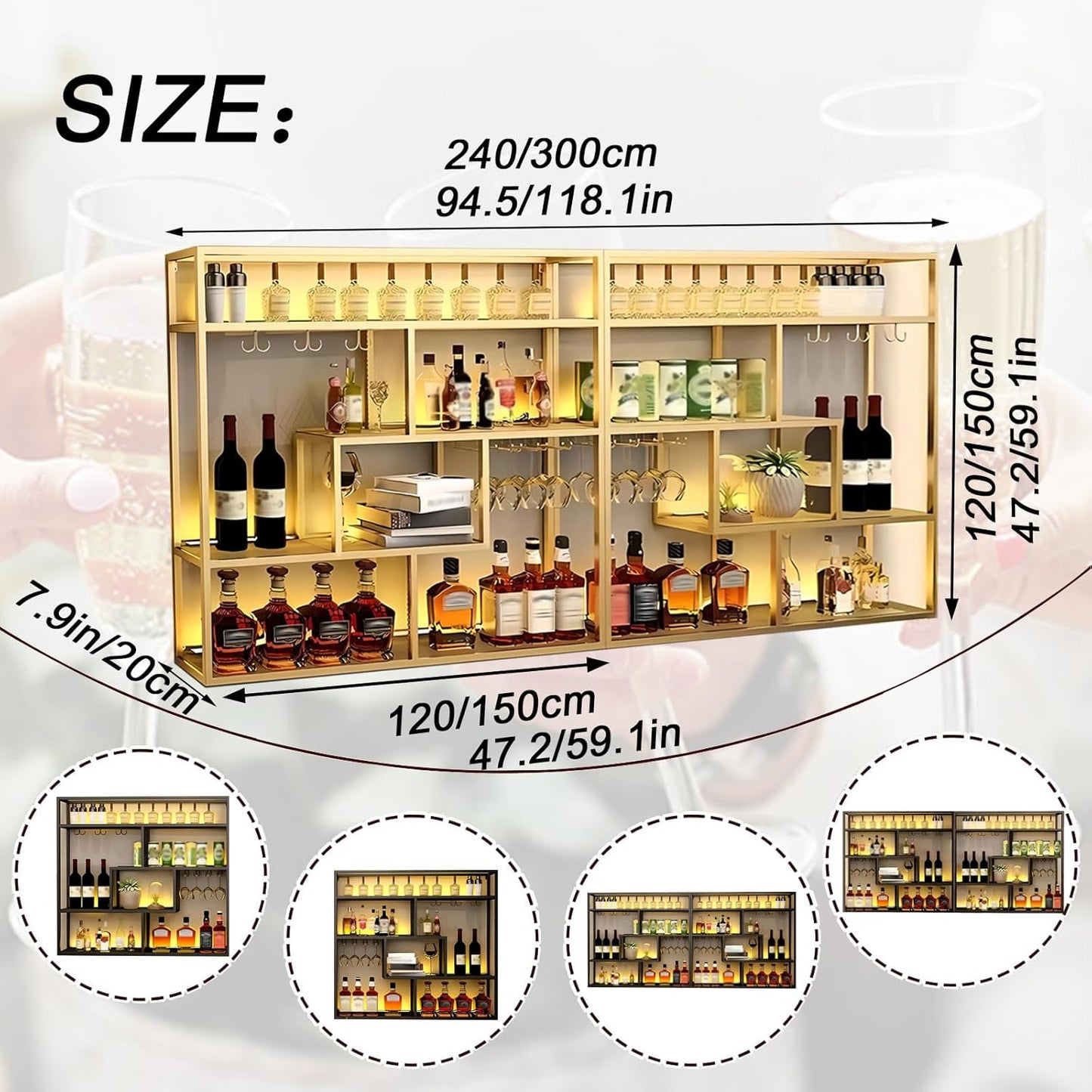 🍷 Industrial Wall Bottle Rack 🏠✨ – Floating Display Magic 🌟🪄